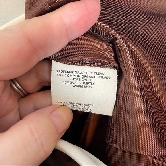 Jessica McClintock x Gunne Sax Brown/Ecru Formal Strapless Satin Dress Tulle 5/6 - Picture 10 of 10